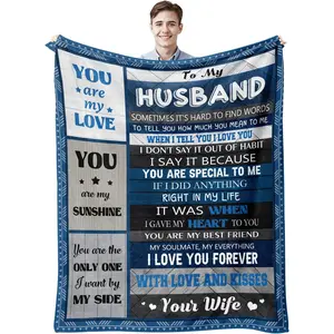 Gifts for Husband, Husband Gifts, Husband Birthday Gift, Best Mens Wedding Anniversary Birthday Gifts for Husband Unique, Top Husband Gifts from Wife, Gifts for Him Men, I Love You Blanket