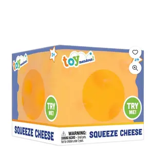 Toymendous Squeeze Cheese Squishy Stress Toy for Children Ages 3+