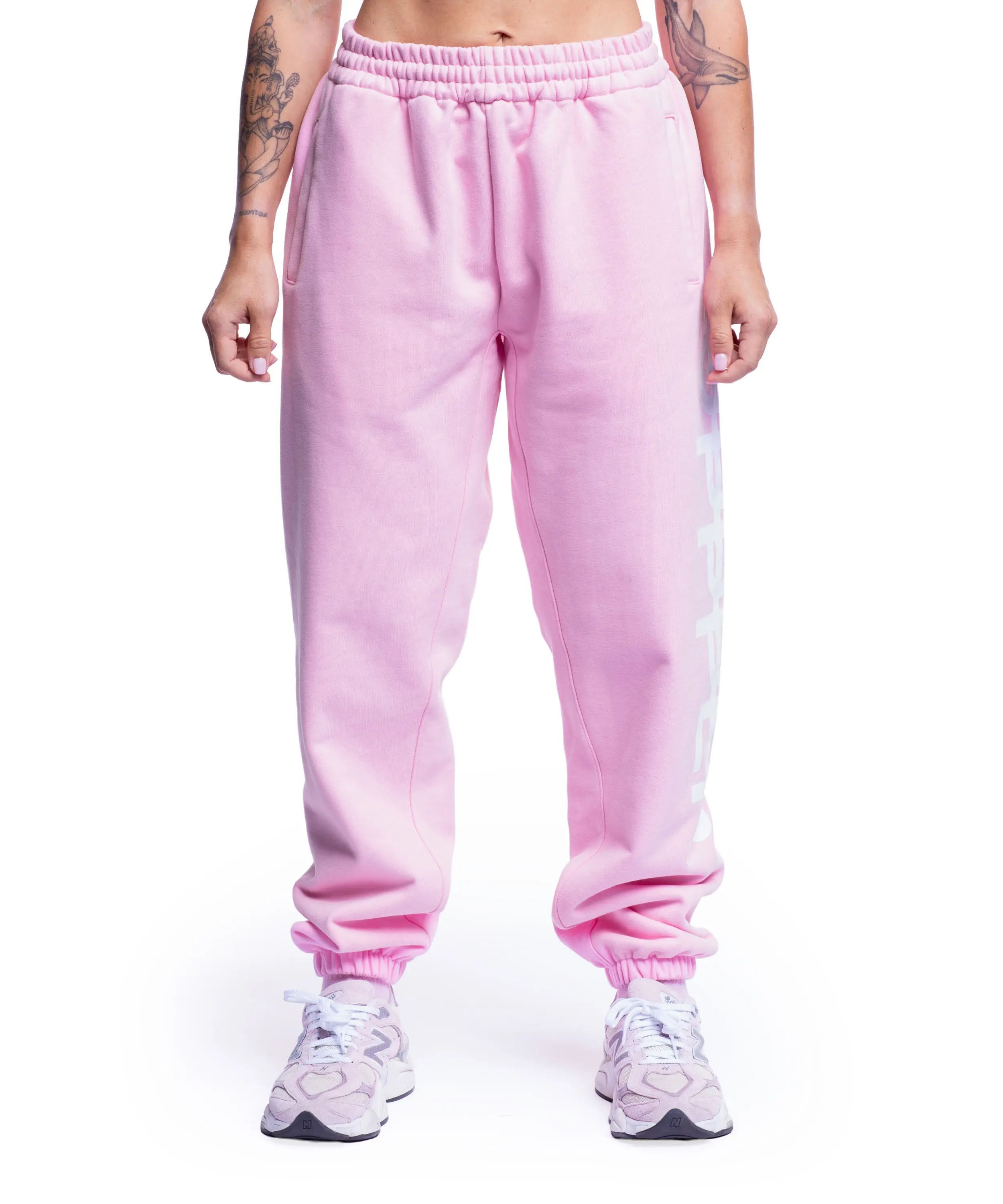 UPPPER Side Logo Sweatpants Pink | Premium Fitness Gear + Apparel