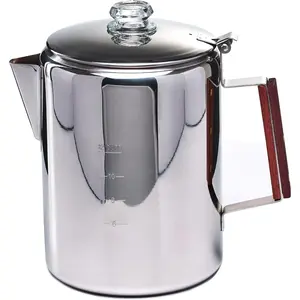 Camping-Fire Coffee Percolator Stovetop Pot- Stainless Steel Stove top Coffee Pot, Unleash Flavor in the  Outdoors (12 Cups)