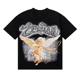 Graphic T-Shirt with Angel Print - Emotion Design  Trendy Streetwear for Men & Women  Fashion Tee 2025