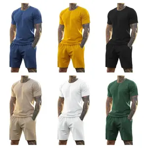 Mens Short Sets 2 Piece Outfits Fashion Summer Tracksuits Casual Set Clothes Menswear