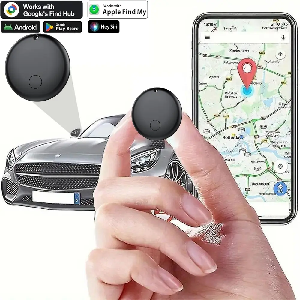 Smart Tag Bluetooth-compatible Luggage Tracker, Magnetic Tracker IP66 Waterproof Air Tracker Compatible with Find My Keychain Tracker for Keys, Luggage, Backpack, Wallet, Smart Tracking Tag
