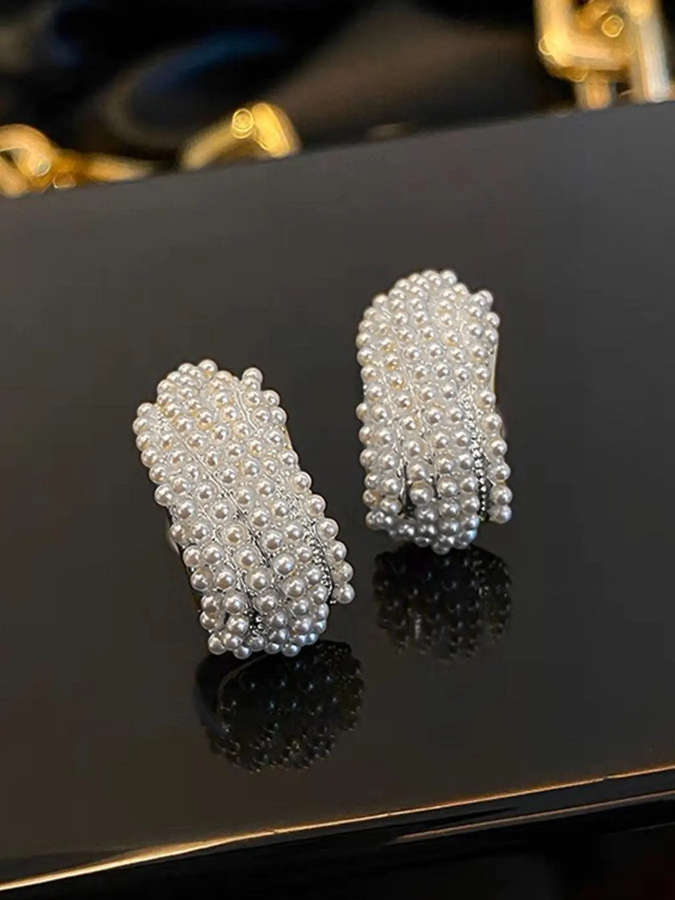 Fashion Faux Pearl Decorated Dangle Earrings, Elegant Jewelry for Women for Party, Daily Clothing Decor, Trendy All-match & Exquisite Jewelry for Birthday Gift, High Quality Earrings, Dangling Earrings