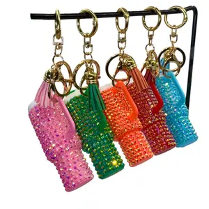 Rhinestone Tumbler Keychains
