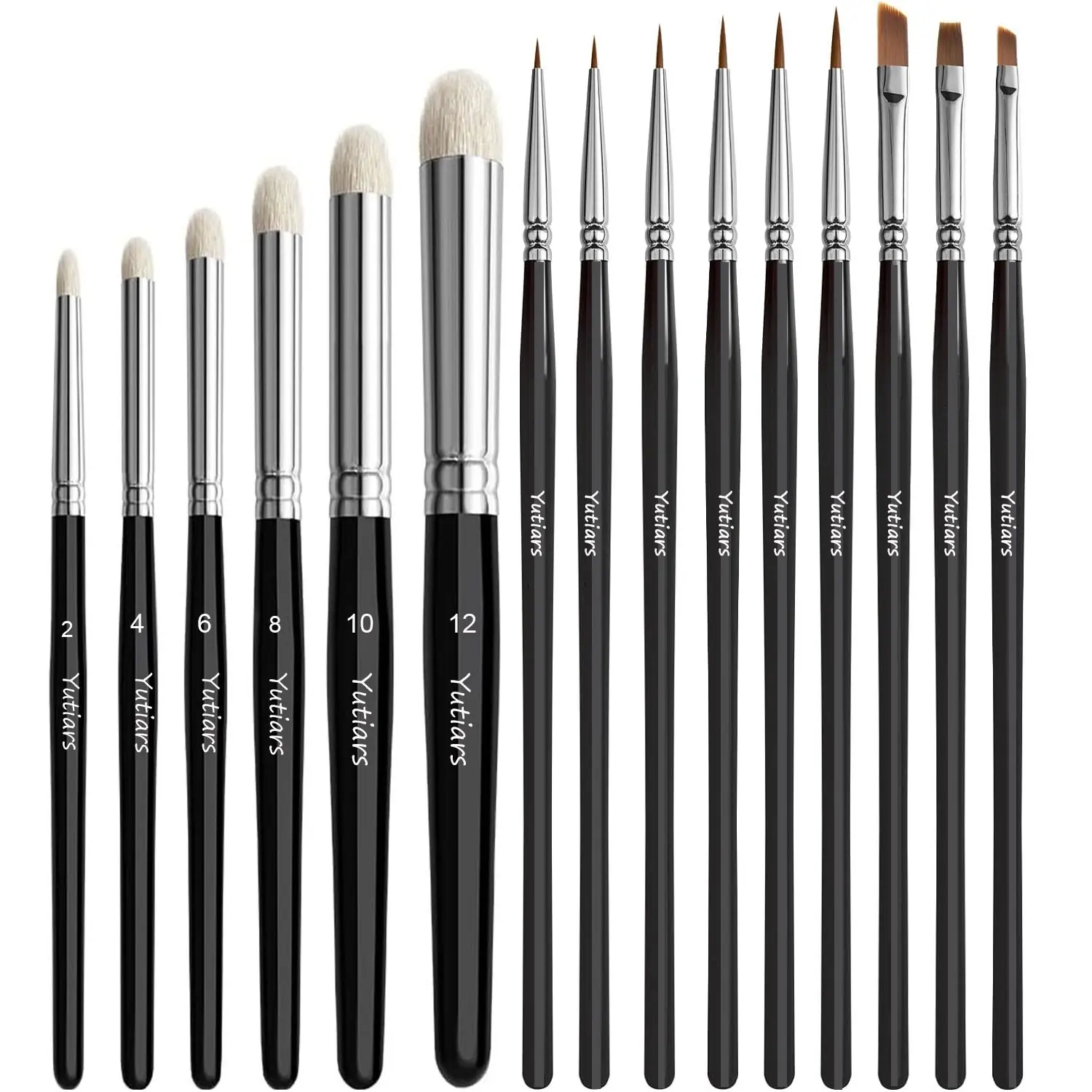 Fine Detail Wood Handle Paint Brush Set, Micro Detailing Brushes for Miniature Art, Perfect for Acrylic & Watercolor Painting