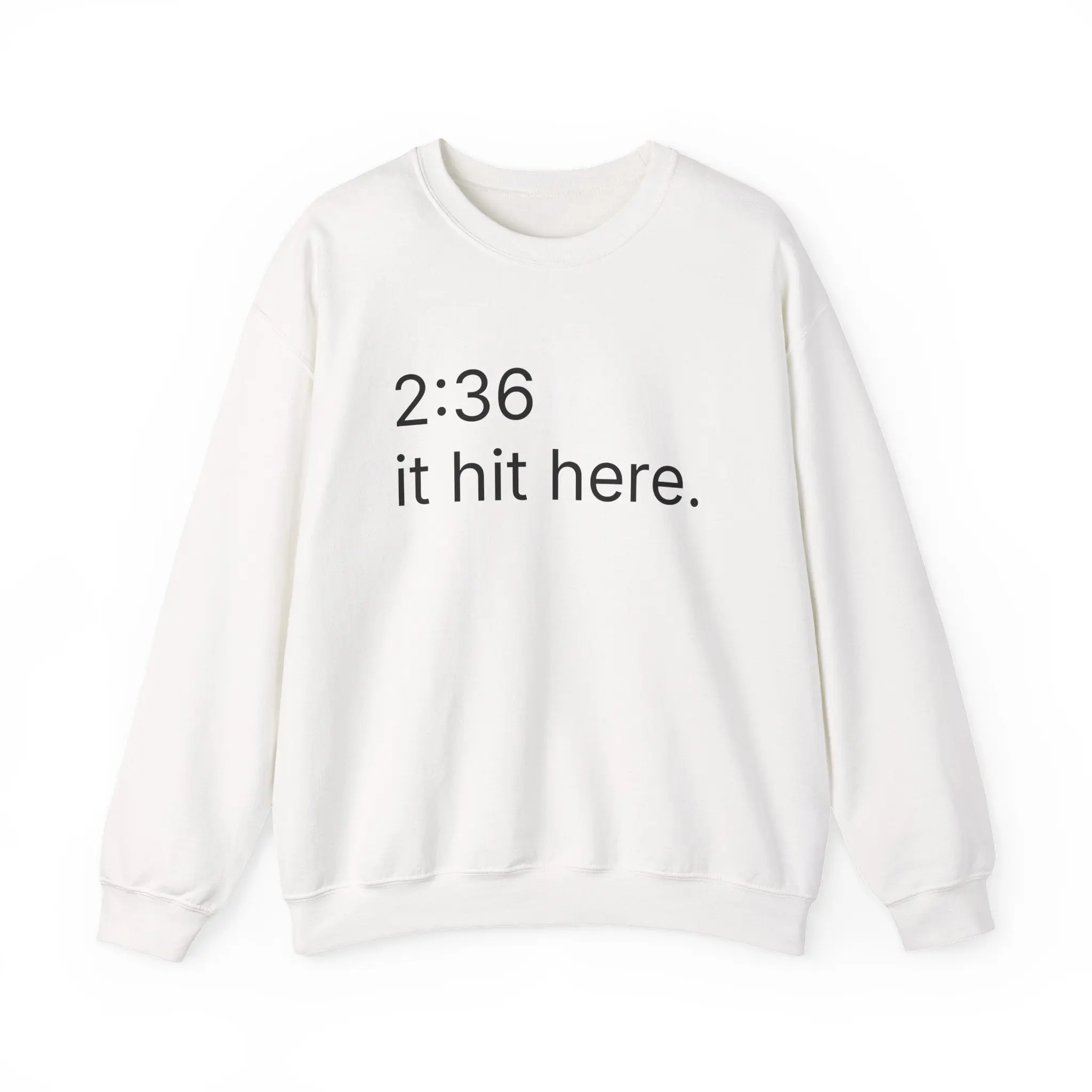 Women's "2:36 - It Hit Here" Knit Long-Sleeve Pullover Hoodie Clothes, Ribbed Casual Cotton Fabric Tops