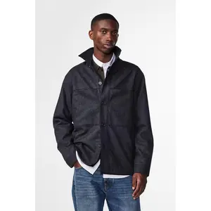 Isak Wool Blend Overshirt - Navy Blue | NN.07