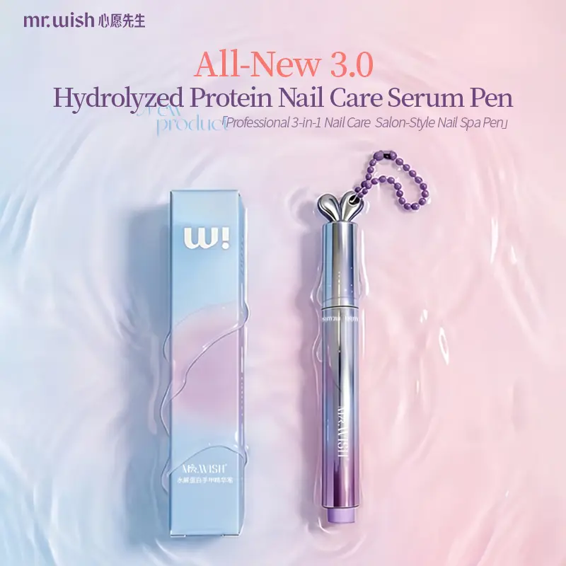 【Mr.Wish】Brand-New 3.0 Hydrolyzed Protein Nail Care Serum Pen – 3-in-1 Professional Nail Care & Repair, Pen-Style Nail Spa Treatment for Weak & Damaged Nails, Salon-Quality Results at Home
