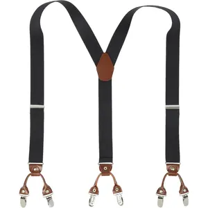 Suspenders for Men with Strong Clips, 1.4 Inches Wide Heavy Duty Men's Suspenders Y-Back for Work Jeans