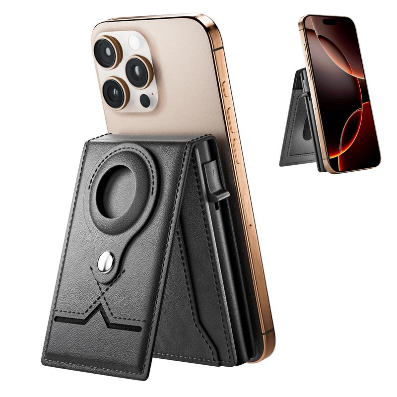 Men's Magnetic Card Holder Wallet and Stand, Pop-up Card Box, RFID Technology Men's Minimalist Wallet, Suitable for a Maximum Capacity of 8 Cards