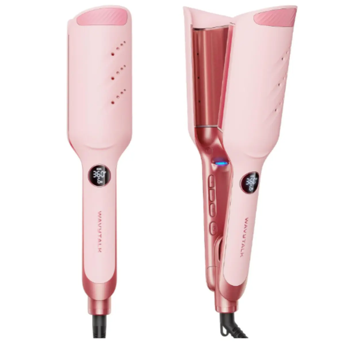 Wavytalk Power Wave Hair Crimper, Ionic Hair Waver for Less Heat Damage | Beach Waves Curling Wand, Crimping Iron, Ventilation Design for Less Damage, Ionic Reduces Frizz, Dual Voltage Curling Iron