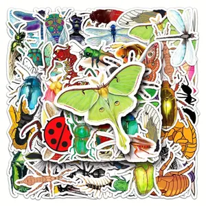 50 Pack of Insect and Bugs Themed Waterproof Stickers