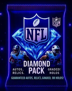 Playoffs Edition ! Diamond NFL Pack! Includes 1 Graded card or one Case Hit, Auto or Jersey Card *Image for Advertising purpose Only
