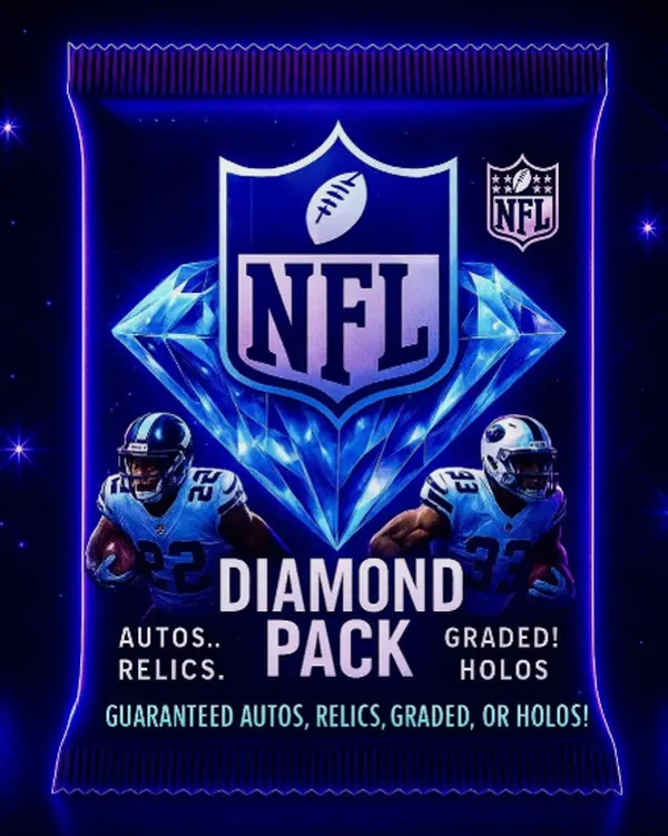 Playoffs Edition ! Diamond NFL Pack! Includes 1 Graded card or one Case Hit, Auto or Jersey Card *Image for Advertising purpose Only