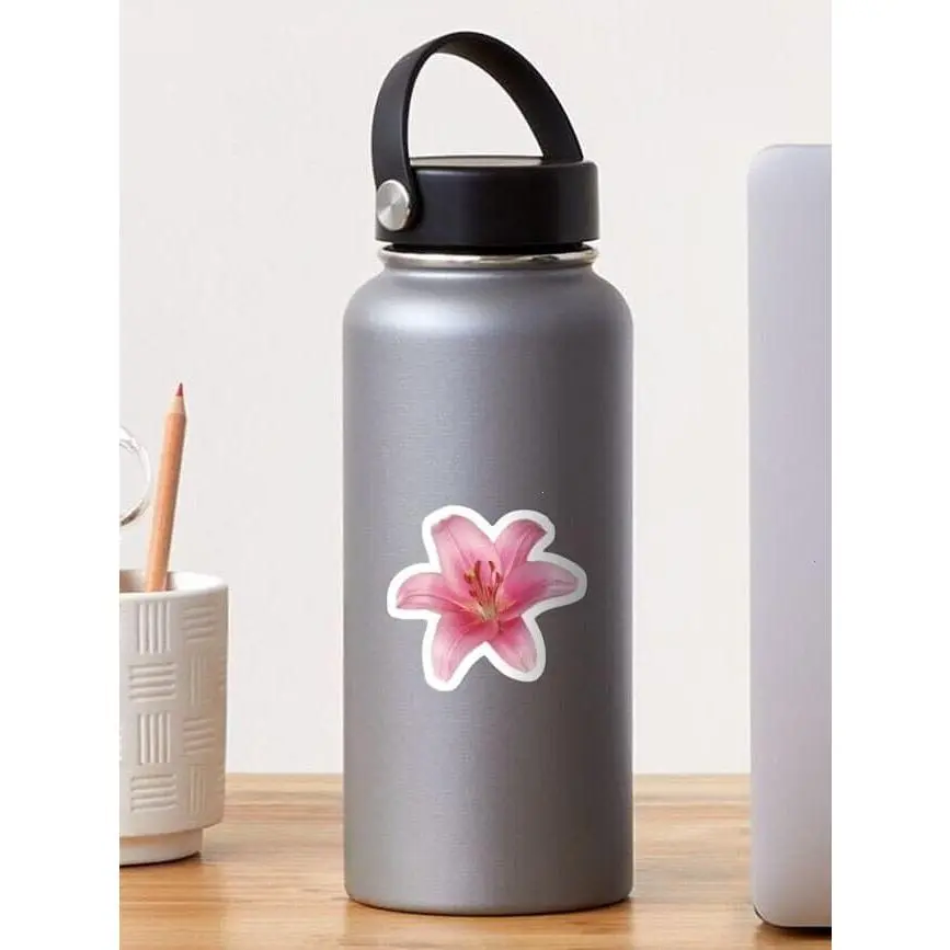 pink lily flower Sticker