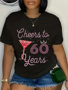 100% Cotton Cheers To 60 Years 60th Birthday 60 Years Old Bday T-Shirt