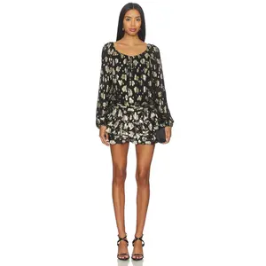 Amanda Uprichard Dallas Romper in Black Gold