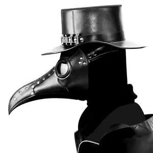 Halloween steampunk plague bird beak masquerade party mask hood