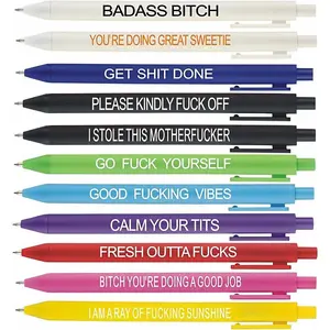 11Pcs Funny Adult Ballpoint Pen Set, Premium Days of The Week Swear Cuss Word Pens for Office Gifts, Novelty Pens for Corworkers