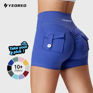 YEOREO CoreFlex Women High Waist Biker Shorts with Pockets Contour Seam Athletic Workout Shorts YEOREO CoreFlex Women High Waist Biker Shorts with Pockets Contour Seam Athletic Workout Shorts