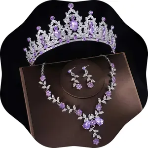 Tiaras and Crowns for Women,Tiaras Earrings Necklace,  Bridal  Set, Costume Party Halloween Prom Pageant  for Women(TR45)