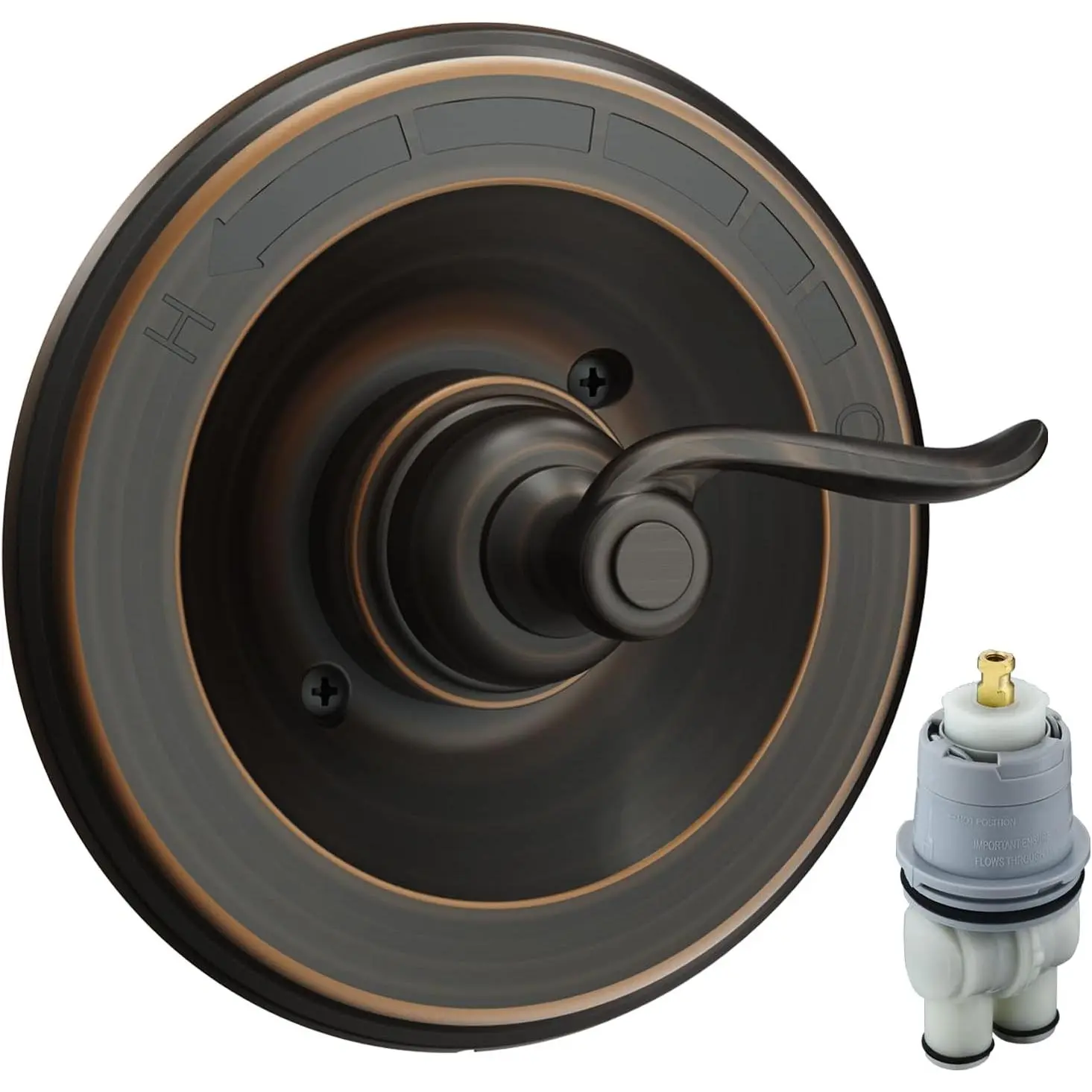 BT14096-OB Replacement for Windemere 14 Series Single-Function Valve Trim Kit Handle (RP46074 Cartridge Included),Compatiable with Delta Shower Faucet System Valve R10000 Series,Oil Rubbed Bronze, Corrosion-Resistant Finish, Premium Oil Rubbed Bronze Fini