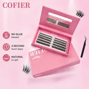 COFIER No-Glue Lash Extension Kit - Lightweight, Multi-Length False Eyelashes, Easy-to-Apply, Long-Lasting, High-Quality Beauty & Personal Care Cosmetic Makeup