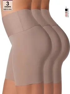 Stay-In-Place Seamless Smooth Shapewear Shorts Underwear - Soft Fabric Ruched Design for Comfortable Compression & Anti-Slip Grip Technology