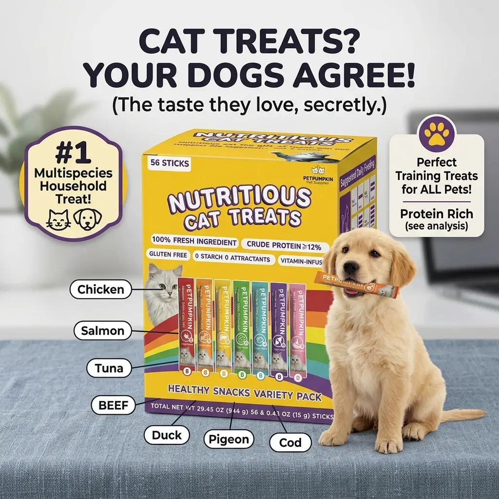 32-in-1 Multivitamin Lickable dog Treat Paste - Gum-Free, Vet-Approved, with Lysine, Omega 3 &Probiotics for Shed Control, Joint Health, Digestion,Health Boosts (56 or 14Pack)