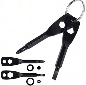 Portable Keychain Screwdriver, 4 - In - 1 Multifunction Repair Pocket Screwdriver Set With, Slotted And Hex Wrench