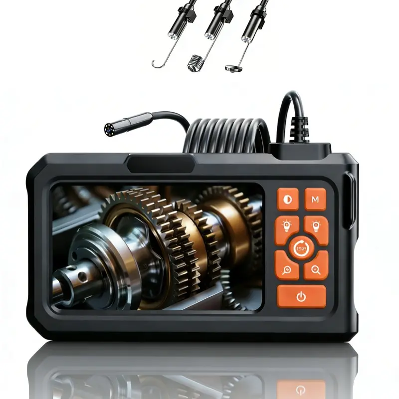 4.3 Inch Industrial Endoscope, 8mm HD Digital Inspection Camera, Ip67 Protection, Battery Powered, Vehicle Maintenance, Mechanical Detection