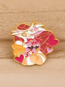 Vintage Punk Zinc Alloy Enamel Badge Brooch Pin, Cartoon Anime Character Design, Unisex Fashion Accessory, Perfect Gift, Hearts, Durable Metal Pins