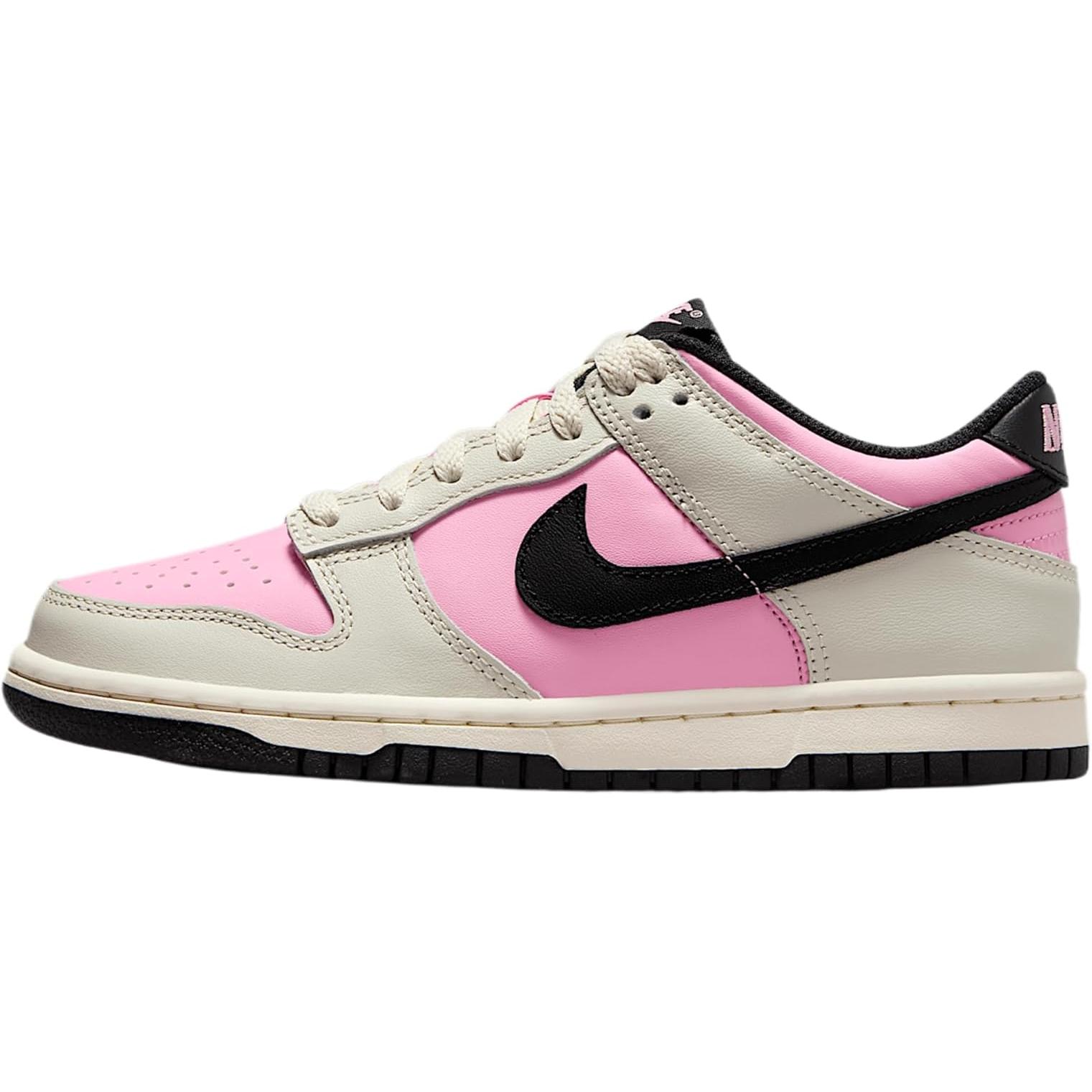 Youth Nike Dunk Low Pink Rise/Black-LT Orewood BRN (FB9109 601) (GS)