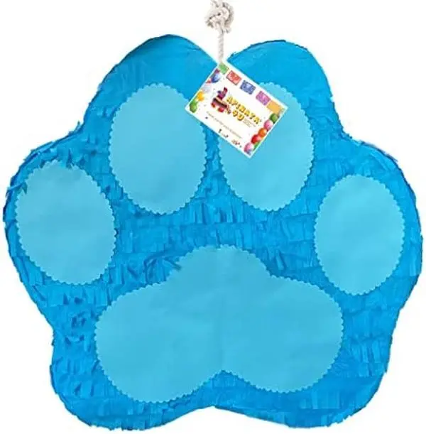 APINATA4U 17" Dog Paw Pinata - Puppy Birthday Party Supplies for a 'Pawsome' Celebration - Let's Party Woof Style with Blue Princess Puppy Paw Theme!