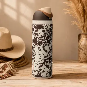 New Owala Cowgirl Core 30oz FreeSip Bottle, Cow Print Insulated Water Bottle Gift for Her