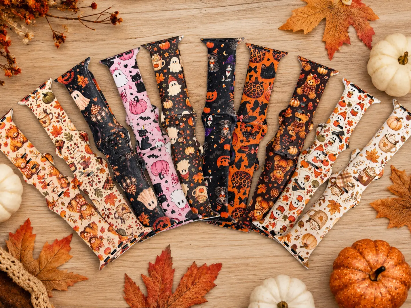 Halloween & Fall Watch Band Collection – 10 Bands + Watch Band Case