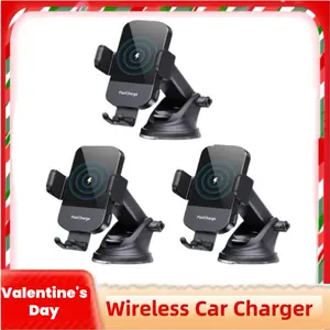 3 PACK Wireless Car Charger, GHGeeK 15W Fast Charging Hands Free Car Adapter Phone Mount Holder for iPhone Series for Samsung Galaxy Series