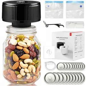 Electric Mason Jar Vacuum Sealer Kit, Automatic Vacuum Sealer for Wide Mouth and Regular Mason Jars, Portable, Includes 20 Lids (/)