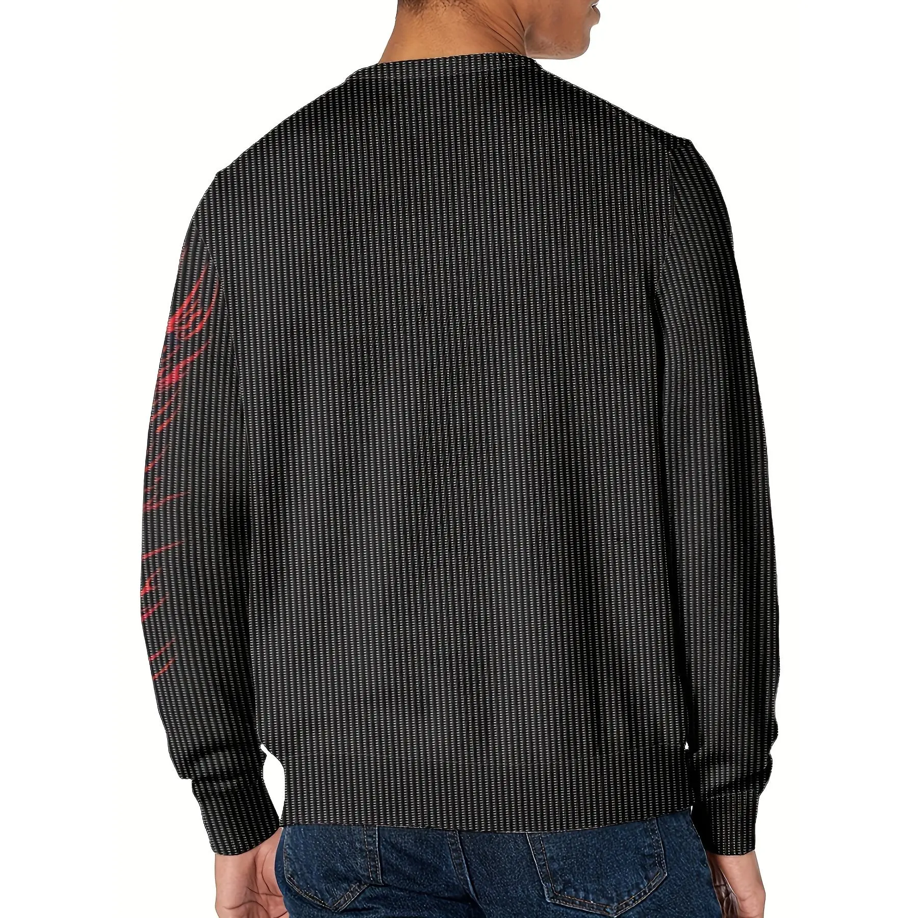 Men's Spring/Autumn Winter Creative Prints, Trendy Christmas Skull Old Man And Gift Printed Sweaters, Fall/Winter Casual Crew Neck Pullovers, Fashionable Casual Pullovers, Autumn/Winter Warm Essentials, Trendy Fashion Sweaters, Men's Casual Sweaters