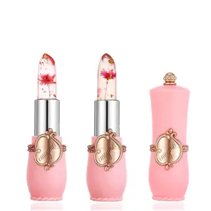 1-piece crystal jelly flower lipstick, magical temperature-changing lip gloss lipstick, PH transparent magic lipstick, long-lasting nourishing moisturizing lipstick