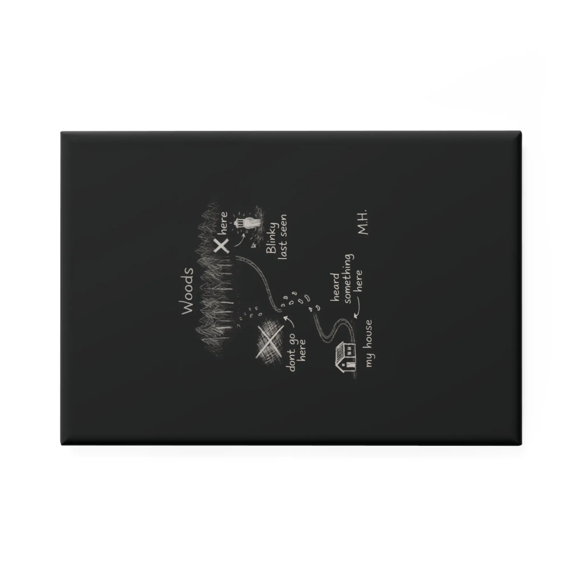 Treasure Map Chalkboard Button Magnet