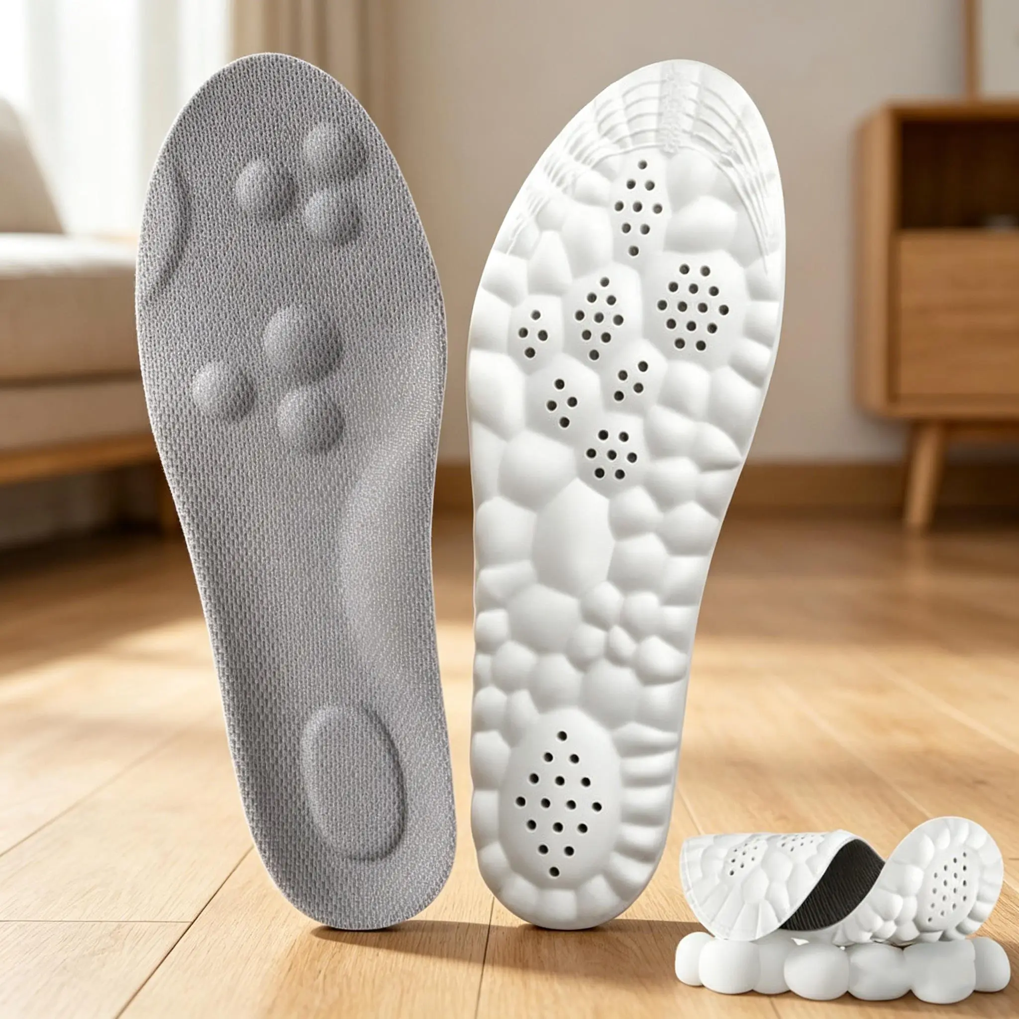 Christmas gift 4D Cloud Cushioned Orthotic Shoe Insoles, Memory Foam Arch Support Inserts for Men, Breathable Shock-Absorbing Foot Pain Relief for Sports & Daily Use