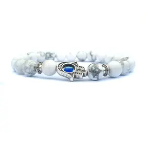 Bergamot Evil Eye Stone Bracelet Does not apply