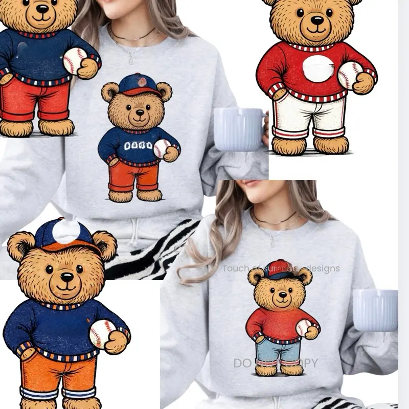 Vintage Baseball Teddy Bear Tshirt