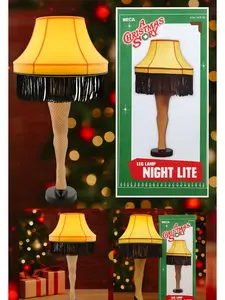 NECA 40054 Leg Lamp Nightlight 8" x 4" x 3" Plastic Iconic Holiday Glow for Bedrooms Game Rooms Desks A Christmas Story Fans