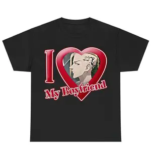 Draken - Ken Ryūgūji Love My Boyfriend Tokyo Revengers T-Shirt – Heartfelt Commander in Heart Meme for Tokyo Revengers Fans Celebrating Duty, Devotion, and Fandom Romance