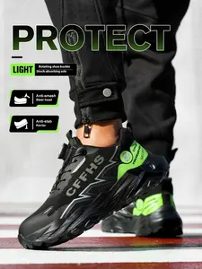 New Trendy Fashion Safety Shoes, Design, Steel Toe Anti-Stamping Anti-Puncture, Comfortable Lightweight Breathable Wear-Resistant, Daily Use and Construction