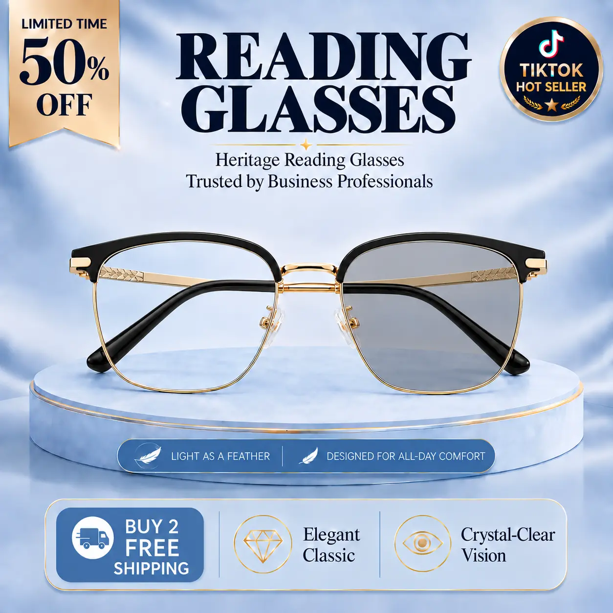 Unisex PC (Polycarbonate) Rectangular Full Rim Metal Eyeglass Frames - High-Quality Photochromic Anti-Blue Light Reading Glasses for Close-Up Tasks & Everyday Wear, Sohochic, Not Applicable to Distance Vision