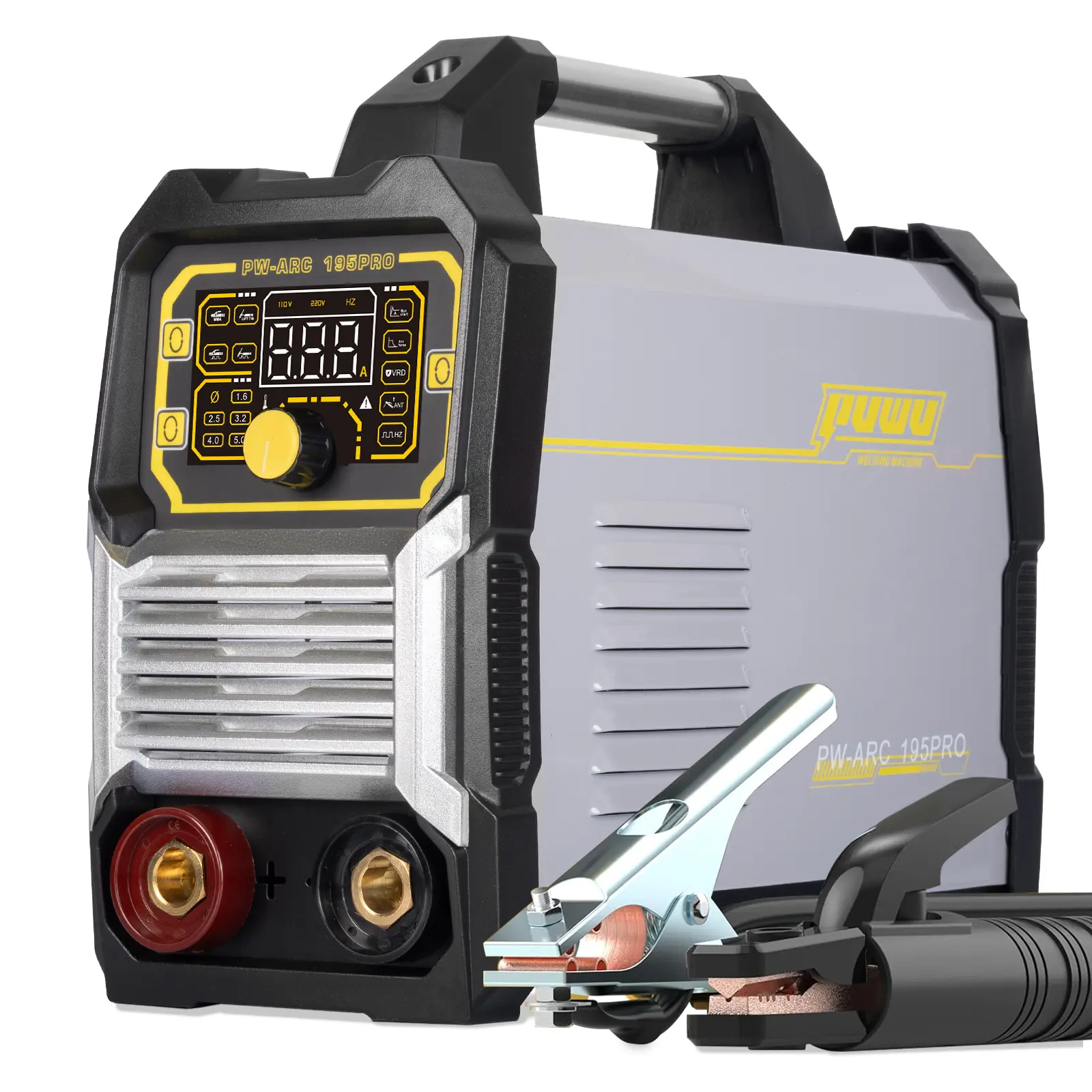 【DealsForYouDays】Puwu 195Amp Stick Welder，Pulse Stick/Stick/Pulse TIG/Lift TIG 4-in-1 Multiprocess Welder，110V/220V Dual Voltage，Synergic Control IGBT Inverter with Hot Start/VRD/Anti-Stick/ARC Force Portable Welding Machine